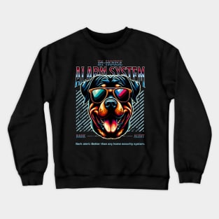 Bark Alert Rottweiler Dog Crewneck Sweatshirt